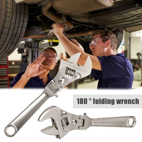 17mm Tubing Ratchet Wrench 180 Degree Adjustable Head Adjustable Wrench