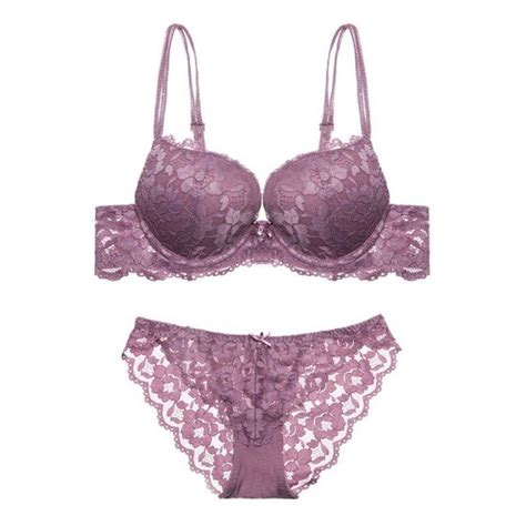Buy Efinny Womens Lace Embroidery Push Up Bra Sets