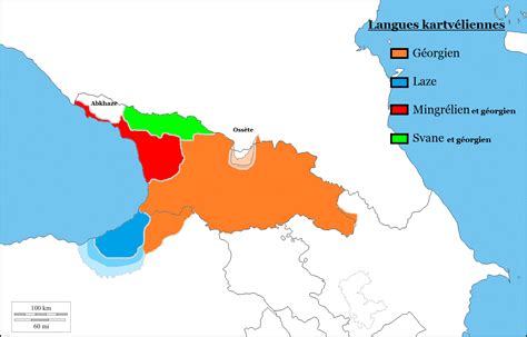 Caucasus Kartvelian Languages Map