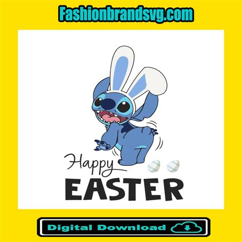 Stitch Happy Easter Svg Easter Day Svg Easter Stitch Svg Disney Svg
