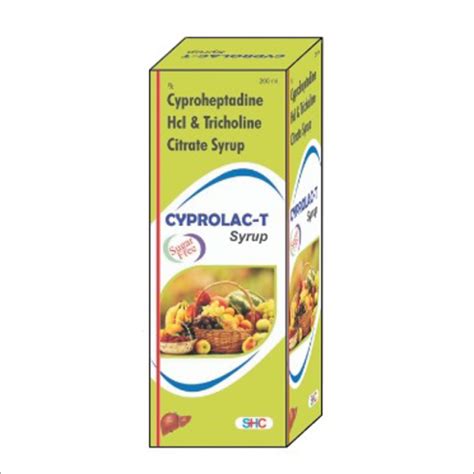 Cyproheptadine Hcl And Tricholine Citrate Syrup At Best Price In Surat
