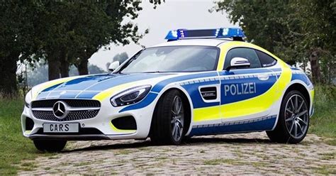 The car was used as an exhibition piece and therefore has only minimal signs of wear. Mercedes AMG GT-S as a German Police Car