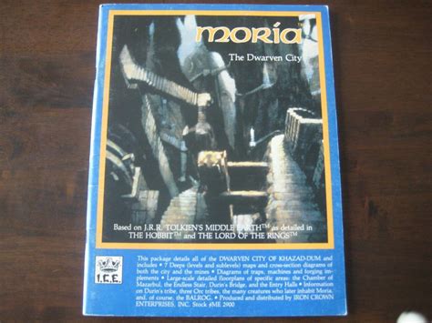 Middle Earth Roleplaying Moria The Dwarven City 2900 Merp 1989348767