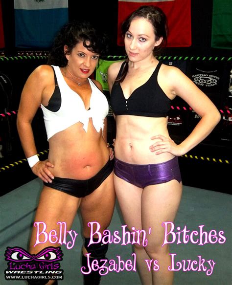 R Belly Bashin Bitches Jezabel Vs Lucky Lucha Girls Wrestling