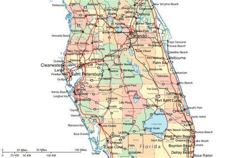 Full Size Map Of Florida Topographic Map