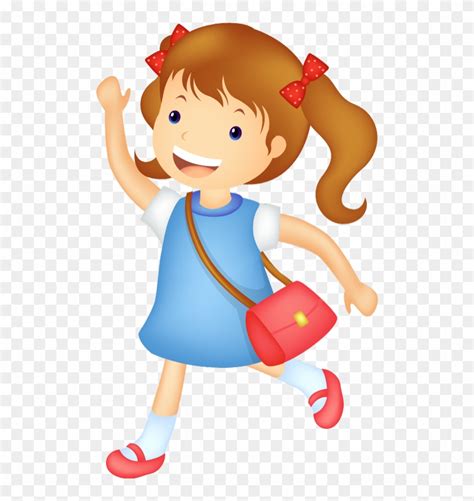 Student School Clip Art School Girl Cartoon Png Free