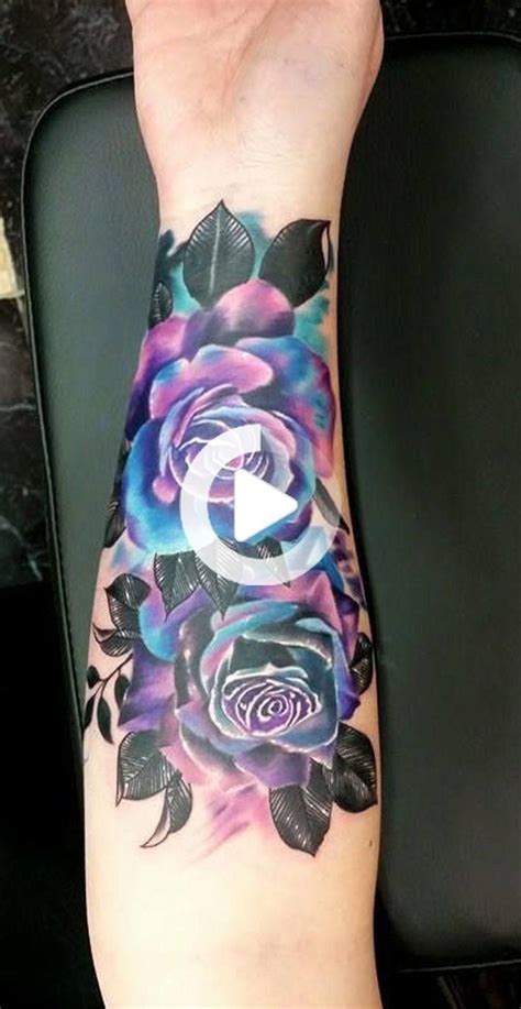 Watercolor Rose Forearm Tattoo Ideas For Women Realistic Vintage