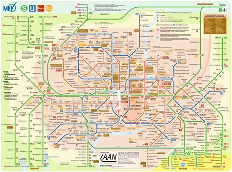 Munich Public Transportation Map Munich • Mappery