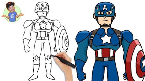 How To Draw Captain America Cách Vẽ Captain America Đội Trưởng Mỹ