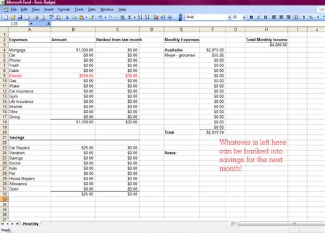 Create A Spreadsheet For Bills — Db