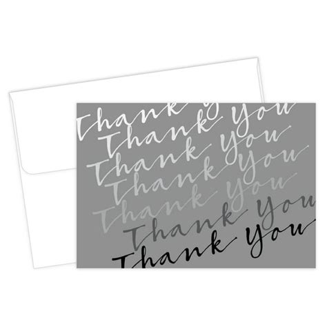 great papers   note card    silver cursive  count walmartcom