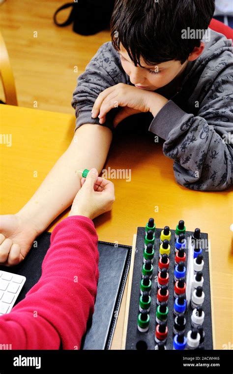 Childhood Allergy Skin Tests Hospital Tests On Skin As Part Of A