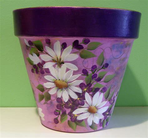 Hand Painted Flowerpot Painted By Dori From Flower