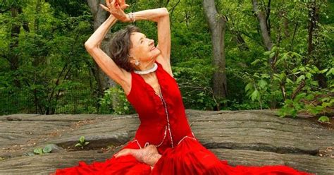At Nearly 100 Worlds Oldest Yoga Teacher Reaches For Positivity
