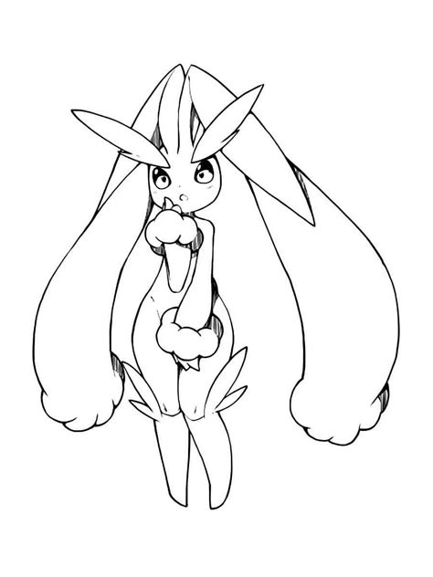 Lopunny Pokemon Coloring Pages Free Printable