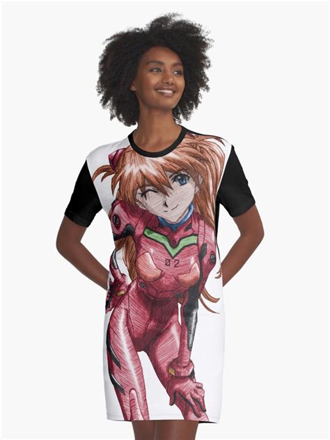 Asuka Langley Evangelion Graphic T Shirt Dress By Argenistrejo Redbubble