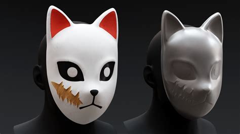 Demon Slayer Sabito Mask Textured And Printable 3d Model