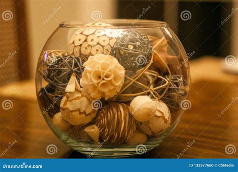 Ornamental Bowl Centerpiece On Table Stock Photo Image Of Decorative