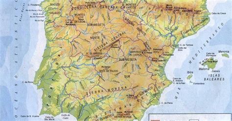 Los Trabajos De Bruno Mapa Físico De España