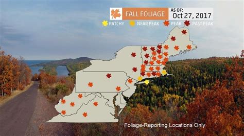 Northeast Fall Foliage The Weather Channel Fall Map