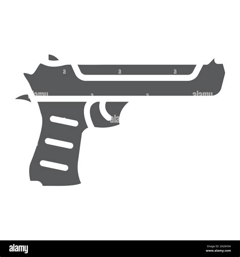 Icono De Pictogramas Pistola Desert Eagle Ejército Y Arma Pistola
