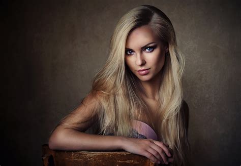 Blonde Woman Model Seductive Photoshoot Hair Long Hair Styles Beauty