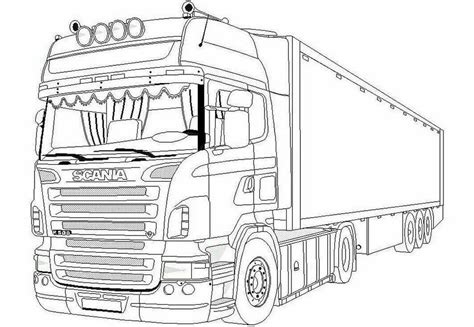 Livre Colorier De La Remorque Scania Imprimer Et Mettre En Ligne