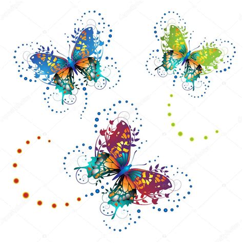 Ricevere le immagini del buongiorno amore fa piacere a chiunque. Farfalle stilizzate - Grafica Vettoriale © Merlinul ...