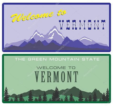 Welcome To Vermont — Stock Vector © Ninagorina 155065424