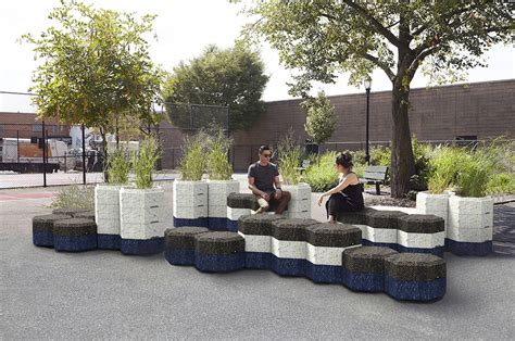 Base Plastic Project Delivers Public Benches And Planters Made Out Of