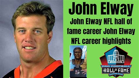 John Elway Nfl Hall Of Fame Career John Elway Nfl Career Highlights Youtube