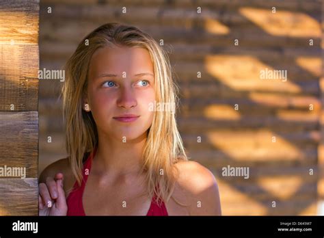 Closeup Portrait Of A Teen Girl Stock Photo Alamy