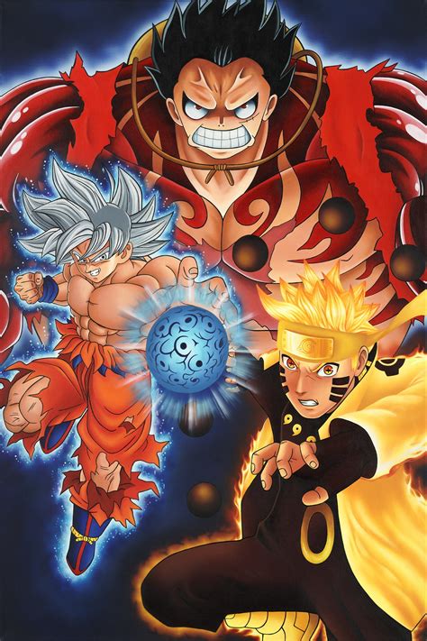 Cool Luffy And Naruto And Goku Goku Vs Naruto Wallpapers Wallpaper