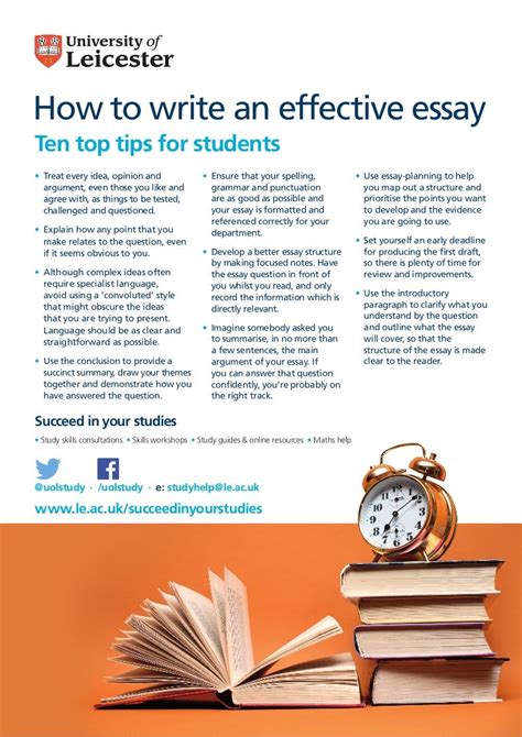 How To Write An Effective Essay Ten Top Tips For Students