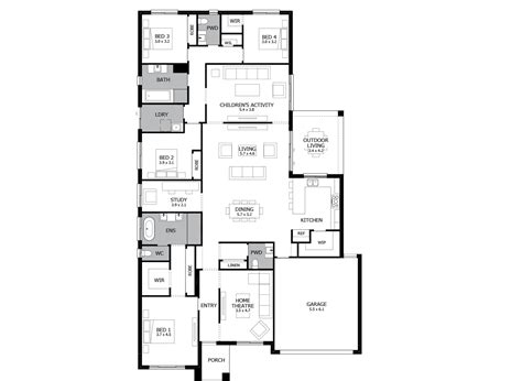 4 Bedroom Single Story Modern House Plans Perhaps The Following Data