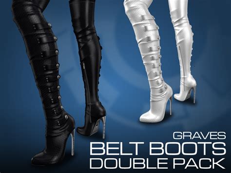 Second Life Marketplace Graves Belt Boots Double Pack