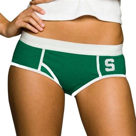 Michigan State Spartans Ladies Green Team Logo Boy Briefs