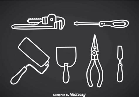 Construction Tools Outline Icons Download Free Vector Art Stock