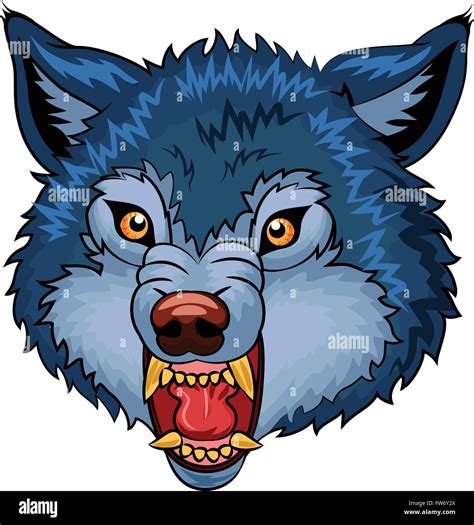 Illustration Of Angry Wolf Cartoon Character Stock Vector Image And Art