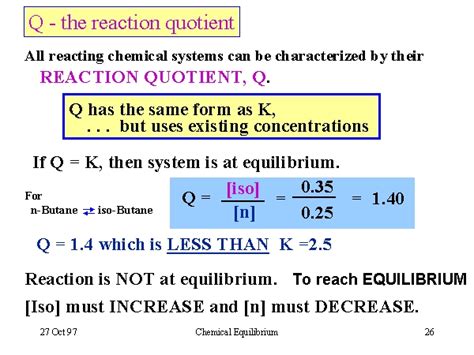 Q The Reaction Quotient