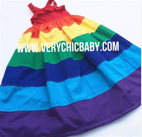 Rainbow Dress Girls Rainbow Birthday Dress Toddler Etsy Rainbow