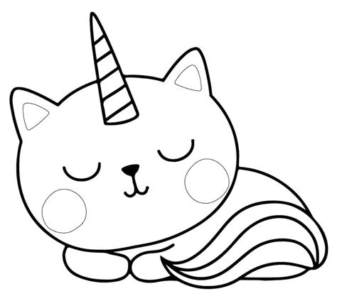 Desenhos de Gato Unicórnio para Colorir Pintar e Imprimir ColorirOnline