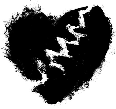 4 Grunge Broken Heart Png Transparent