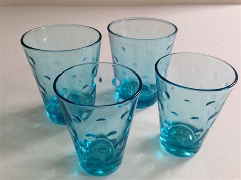 CAPRI Blue HAZEL ATLAS Glasses Juice And Tumbler Sets Four Etsy