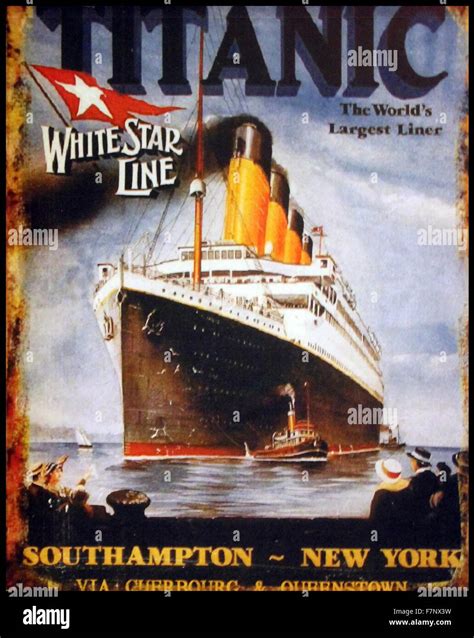 Poster For The Rms Titanic A British Passenger Liner That Sank In The