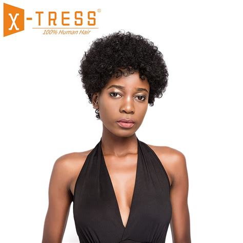 Afro Kinky Curly 8inch Short Bob Wigs For Black Women X Tress Natural