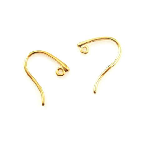 Wholesale Gold Plated Sterling Silver Sleek Sexy Fishhooks For Jewelry