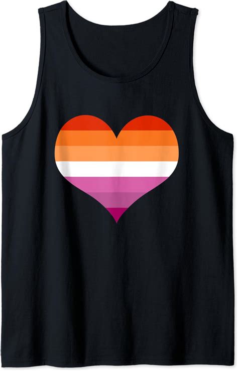 Lesbian Pride Heart Flag Tank Top Amazon Co Uk Fashion