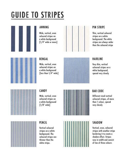D E Si G N A Guide I Made To Show The Different Types Of Stripes Let