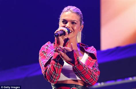 louisa johnson flashes her abs at radio city live daily mail online